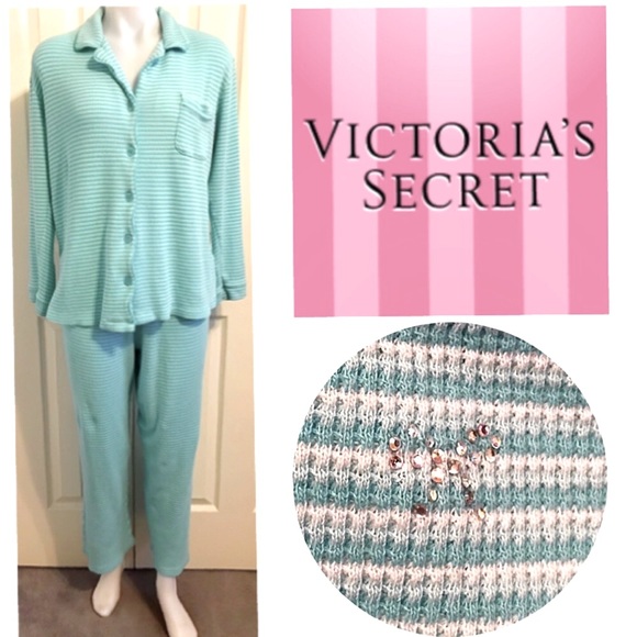 Victoria's Secret Other - Victoria’s Secret, Two Piece Thermal Set Pajamas